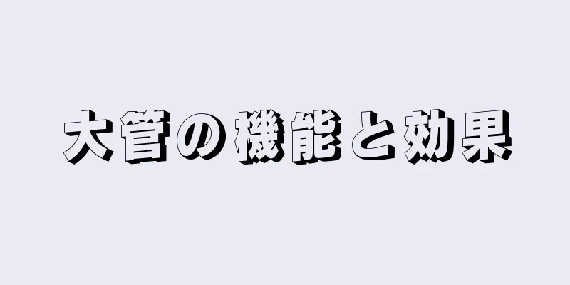 大管の機能と効果