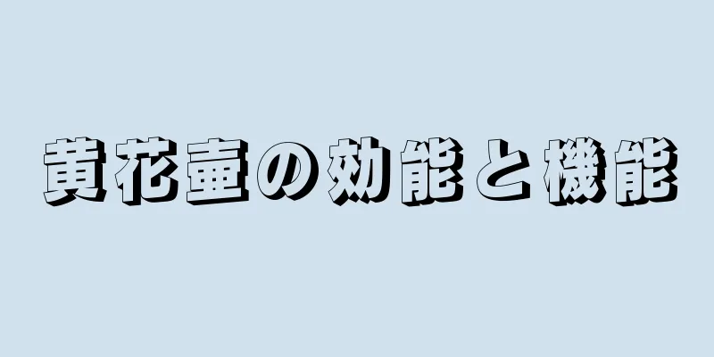 黄花壷の効能と機能