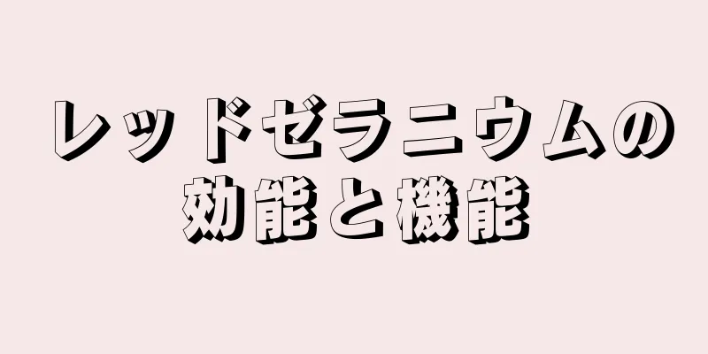 レッドゼラニウムの効能と機能