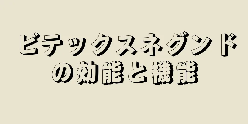 ビテックスネグンドの効能と機能
