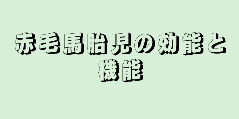 赤毛馬胎児の効能と機能