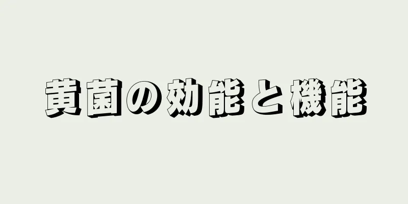 黄菌の効能と機能