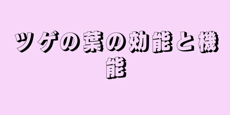 ツゲの葉の効能と機能
