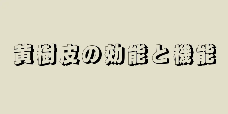 黄樹皮の効能と機能