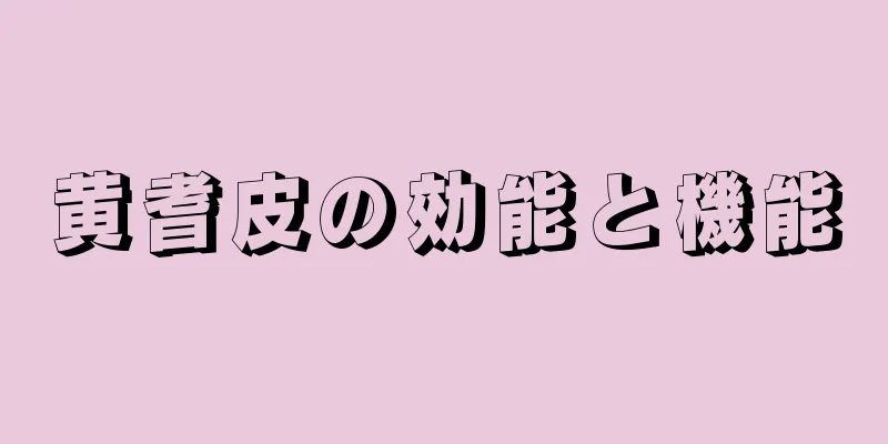 黄耆皮の効能と機能
