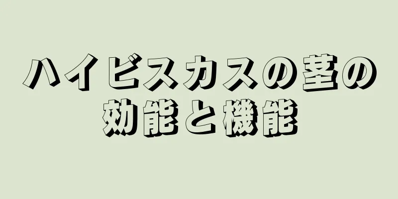ハイビスカスの茎の効能と機能