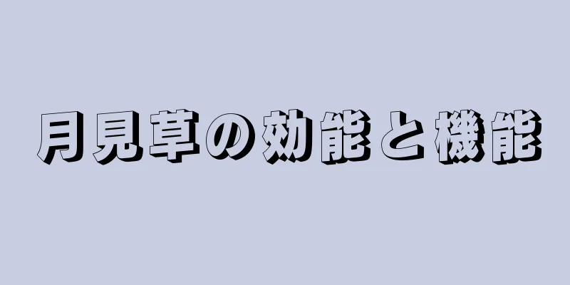 月見草の効能と機能