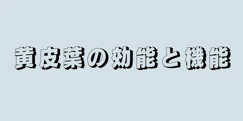 黄皮葉の効能と機能