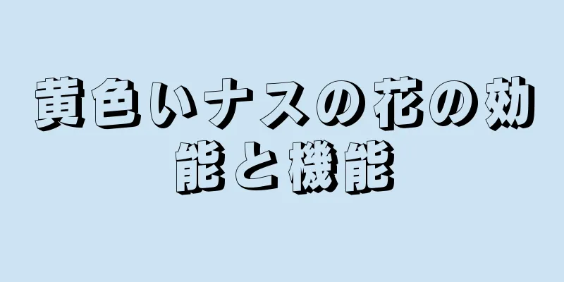 黄色いナスの花の効能と機能