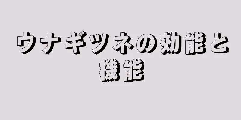 ウナギツネの効能と機能