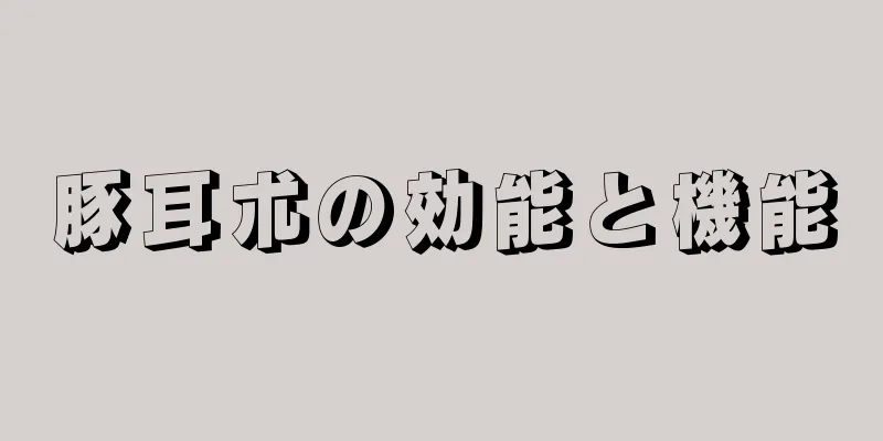 豚耳朮の効能と機能