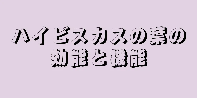 ハイビスカスの葉の効能と機能