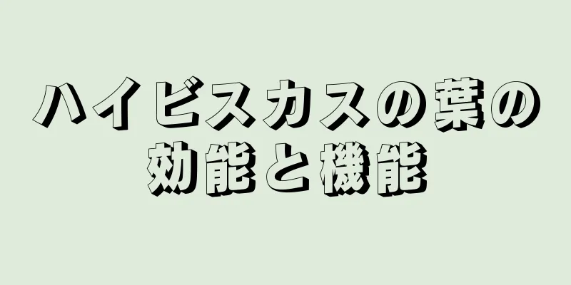 ハイビスカスの葉の効能と機能