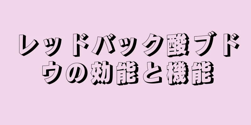 レッドバック酸ブドウの効能と機能