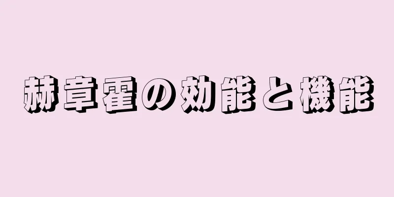 赫章霍の効能と機能