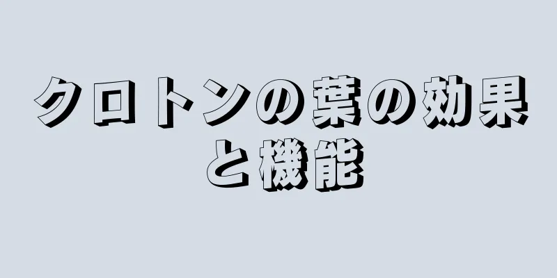 クロトンの葉の効果と機能