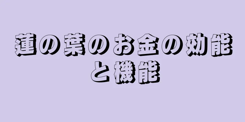 蓮の葉のお金の効能と機能