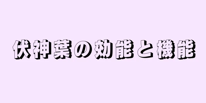 伏神葉の効能と機能
