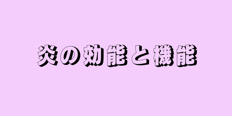 炎の効能と機能