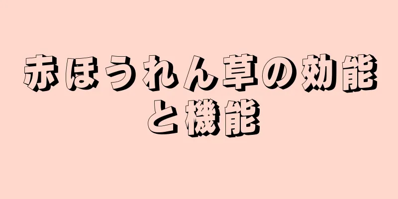 赤ほうれん草の効能と機能