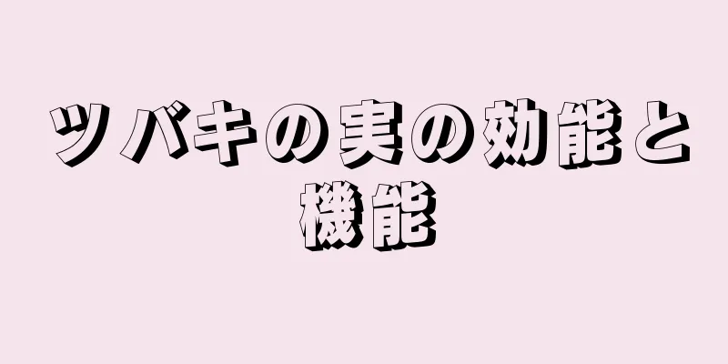 ツバキの実の効能と機能