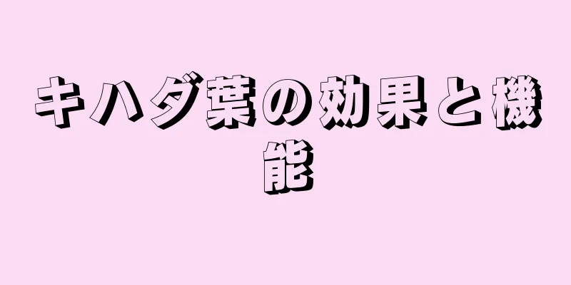 キハダ葉の効果と機能