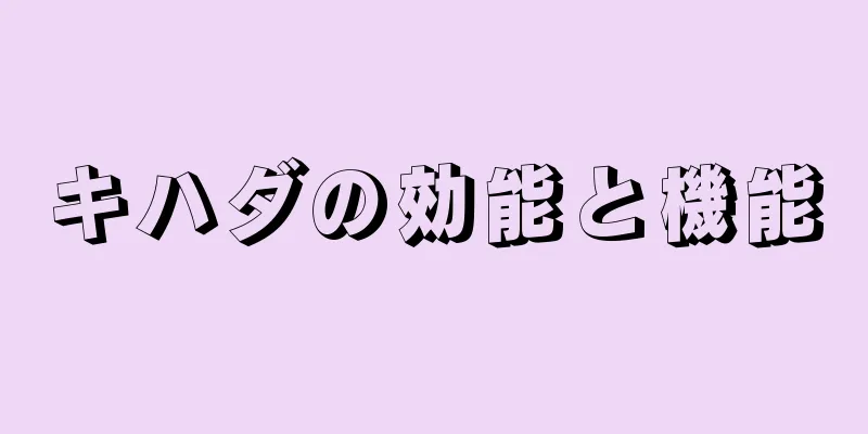 キハダの効能と機能