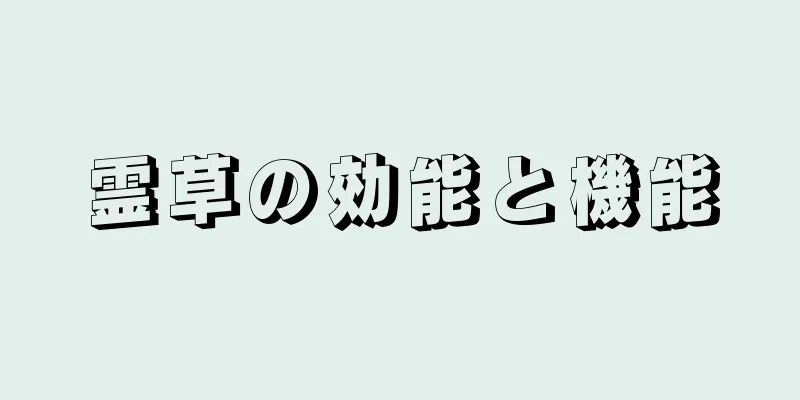 霊草の効能と機能