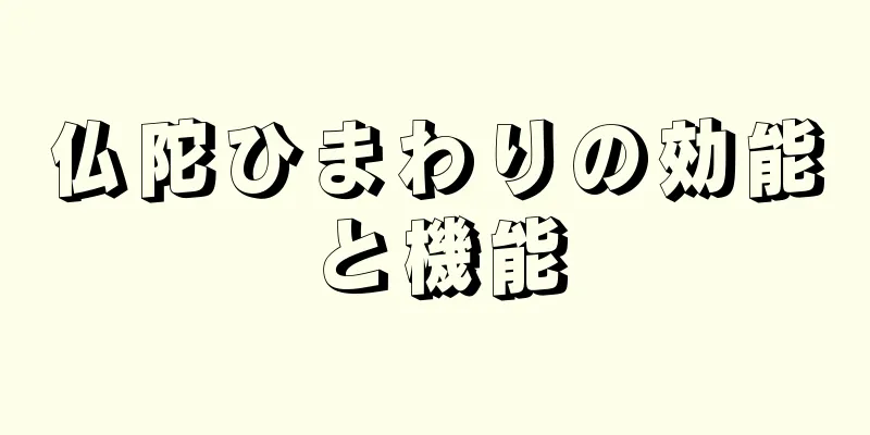 仏陀ひまわりの効能と機能