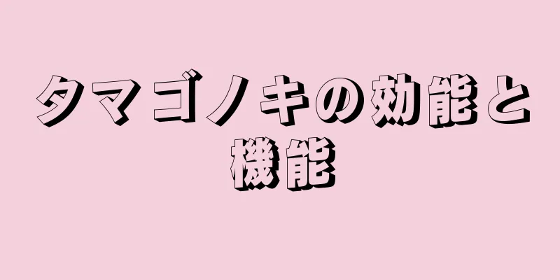 タマゴノキの効能と機能