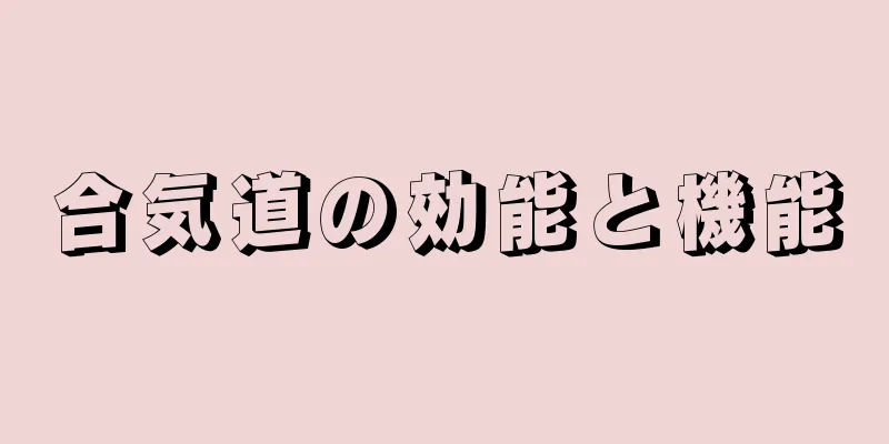 合気道の効能と機能