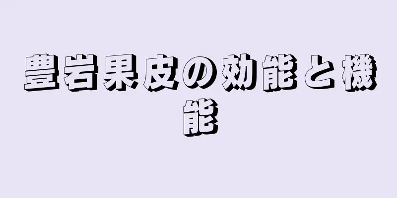 豊岩果皮の効能と機能
