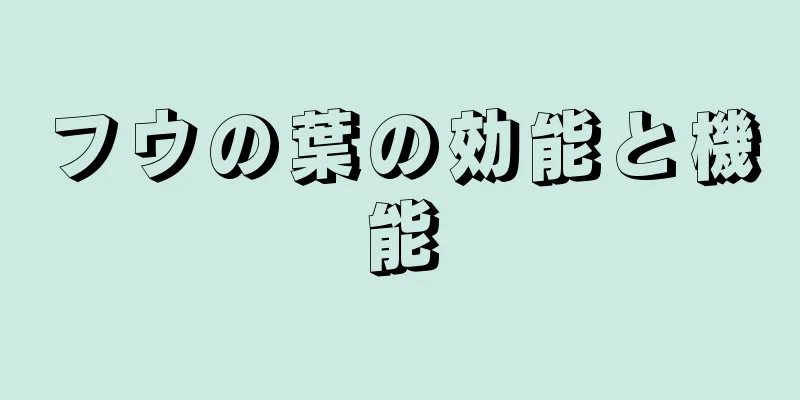 フウの葉の効能と機能