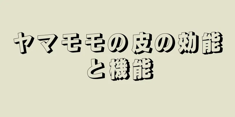 ヤマモモの皮の効能と機能