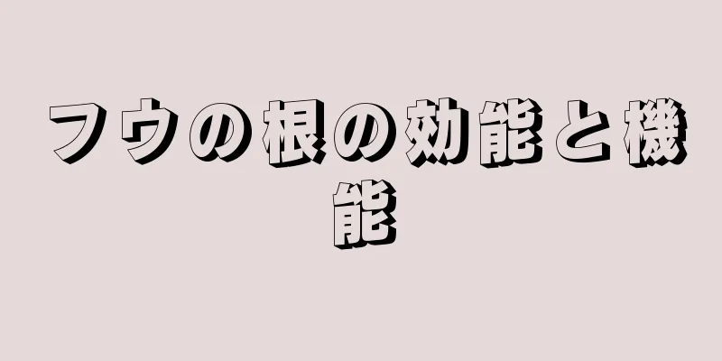 フウの根の効能と機能