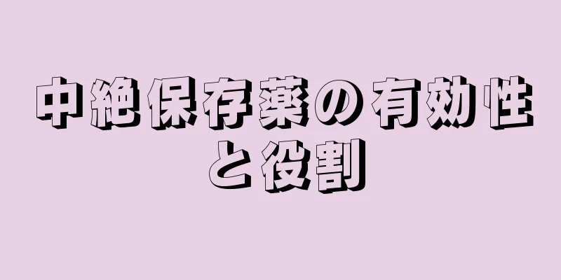 中絶保存薬の有効性と役割