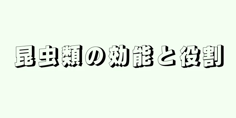 昆虫類の効能と役割