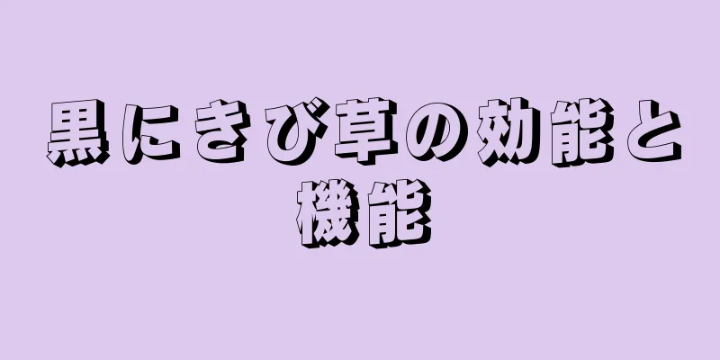 黒にきび草の効能と機能