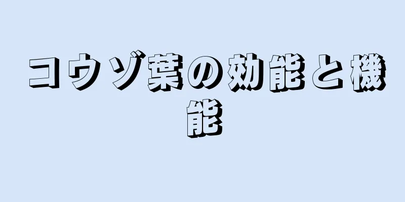 コウゾ葉の効能と機能