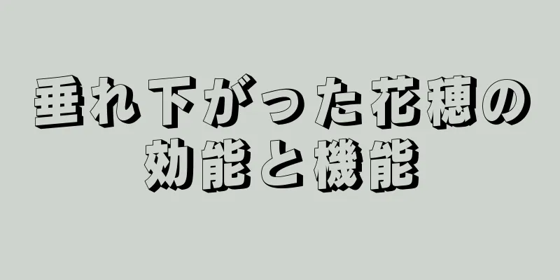垂れ下がった花穂の効能と機能