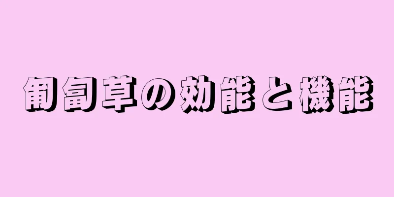 匍匐草の効能と機能
