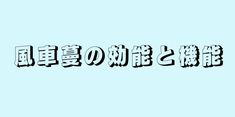 風車蔓の効能と機能