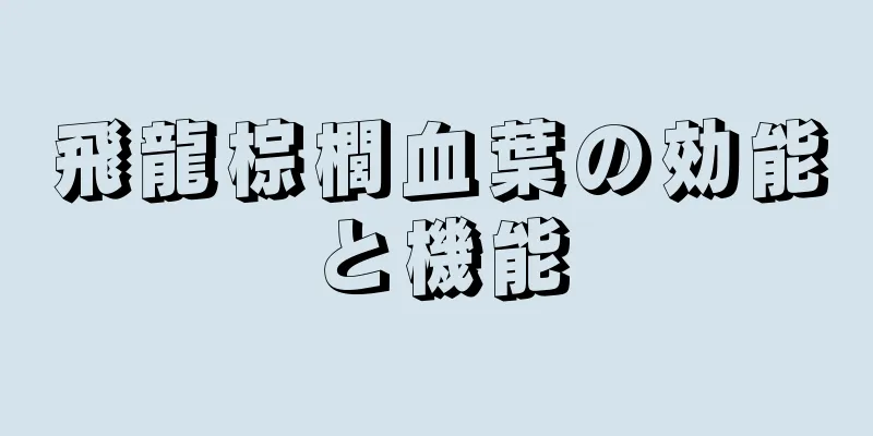 飛龍棕櫚血葉の効能と機能
