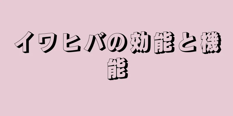 イワヒバの効能と機能