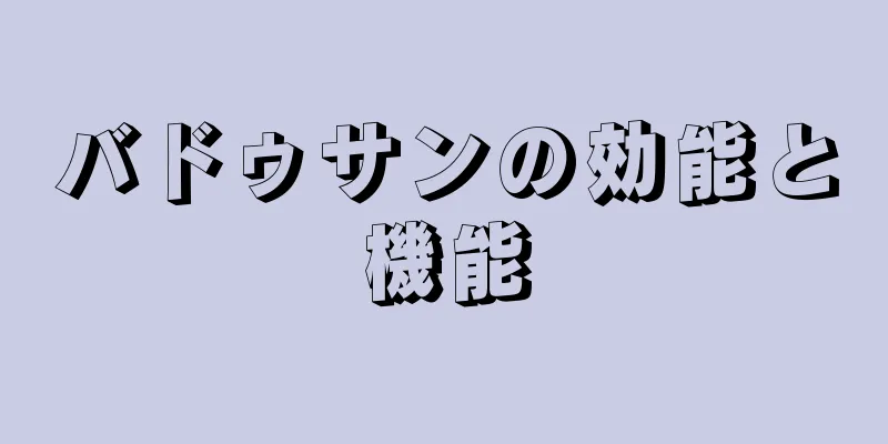 バドゥサンの効能と機能