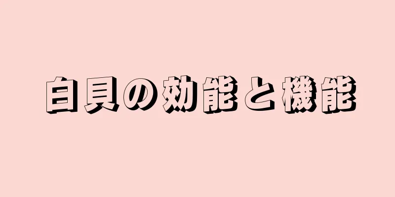 白貝の効能と機能