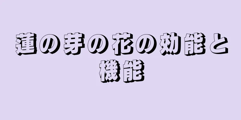蓮の芽の花の効能と機能