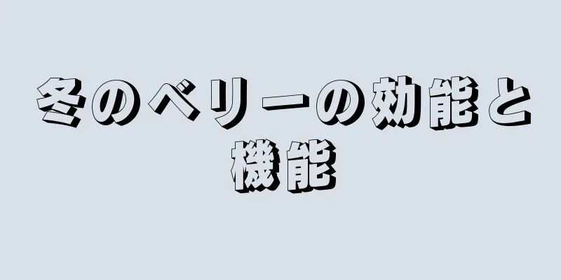 冬のベリーの効能と機能