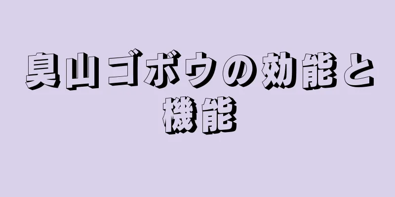臭山ゴボウの効能と機能