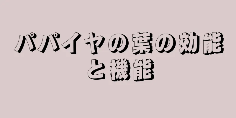 パパイヤの葉の効能と機能